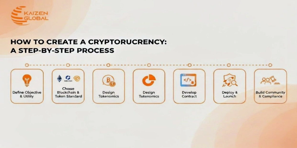This image depicts How to Create a Cryptocurrency: A Step-by-Step
Process