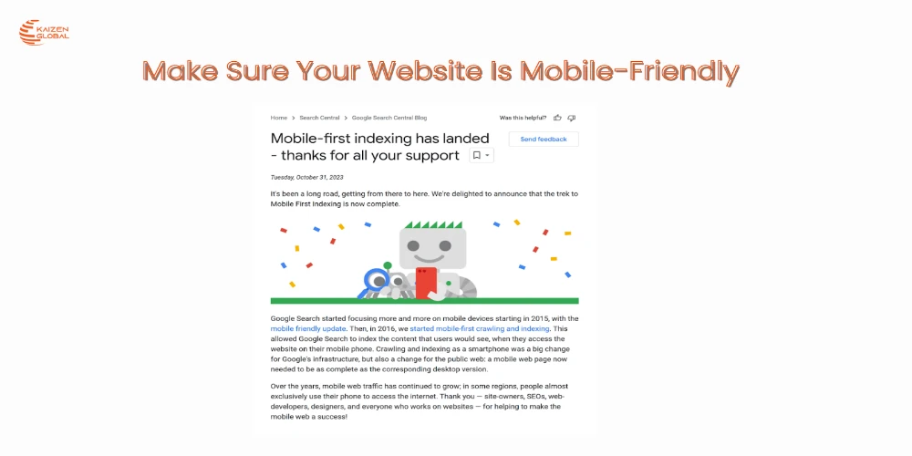 This image depicts  Website Is Mobile-Friendly