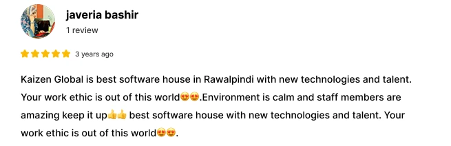 Customer Review from Google